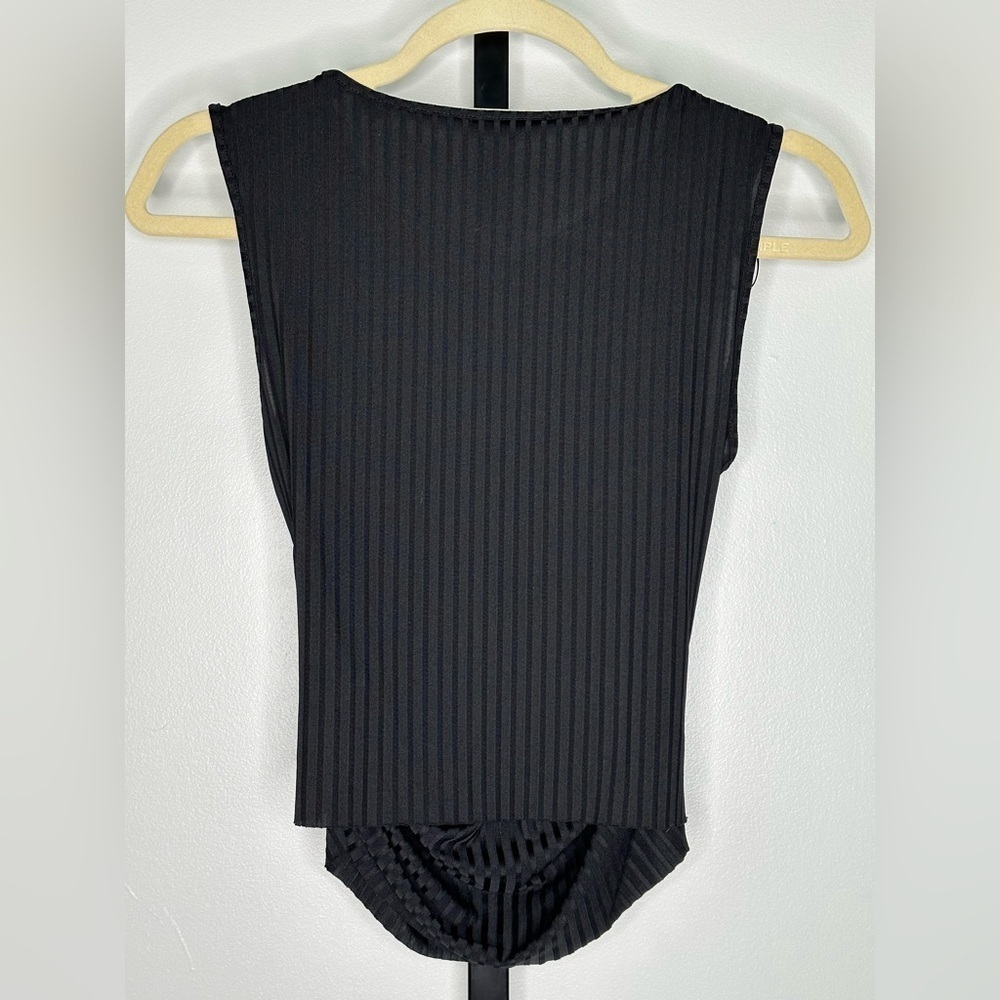 Zara Black Ribbed Tank Top - Picture 2 of 3